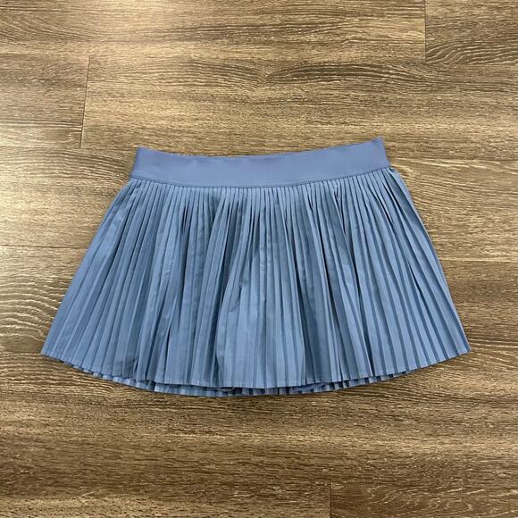 EUC Lululemon Oasis Blue Varsity Pleated Tennis Skort 8 Hi-Rise Athletic Skirt - Picture 13 of 16